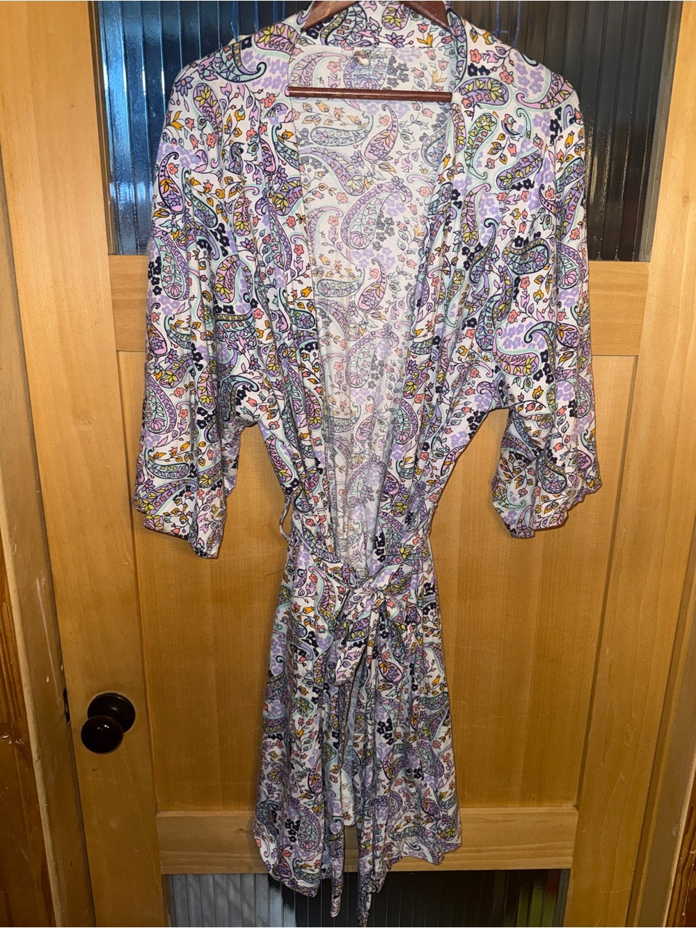 Vera Bradley Maddalena Paisley Soft Knit Wrap Tie Robe Women's 2XL/3XL